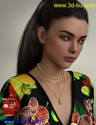 3D打印模型dForce Maia Outfit for Genesis 8 and 8.1 Females的图片