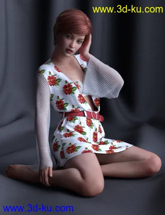3D打印模型dForce Malibu Heat Fever Outfit Textures的图片