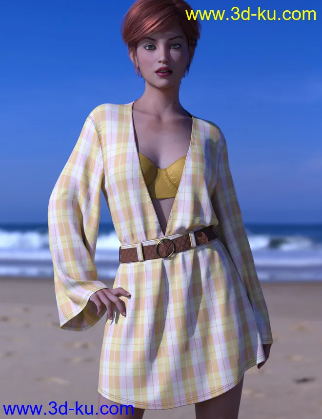 dForce Malibu Heat Outfit for Genesis 8 Female(s)模型的图片1