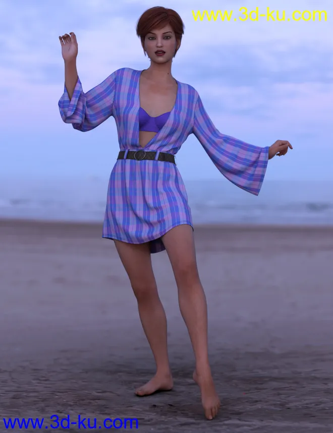 dForce Malibu Heat Outfit for Genesis 8 Female(s)模型的图片4