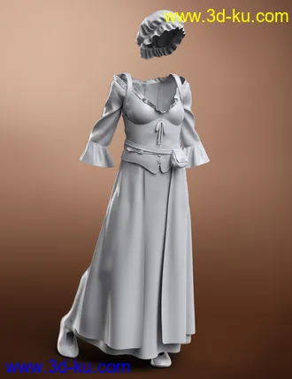 3D打印模型dForce Medieval Barmaid for Genesis 8 Female(s)的图片