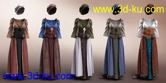 3D打印模型dForce Medieval Barmaid Textures - Weary的图片