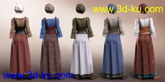 3D打印模型dForce Medieval Barmaid Textures - Weary的图片