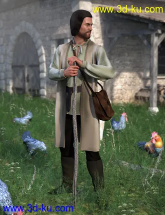 3D打印模型dForce Medieval Peasant for Genesis 8 Males的图片