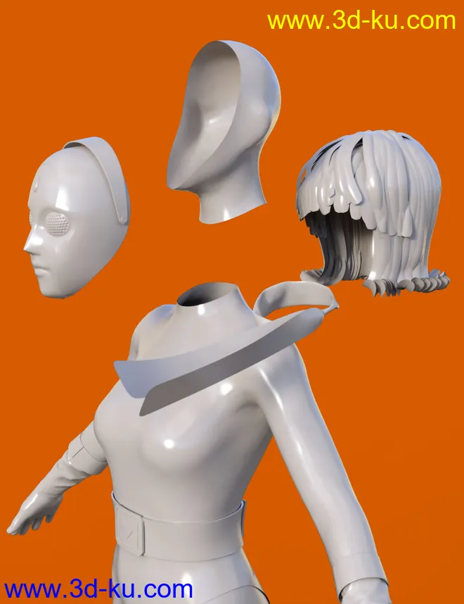 dForce MF Outfit for Genesis 8 and 8.1 Females模型的图片4