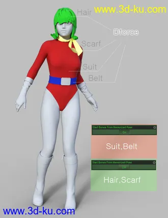 3D打印模型dForce MF Outfit for Genesis 8 and 8.1 Females的图片