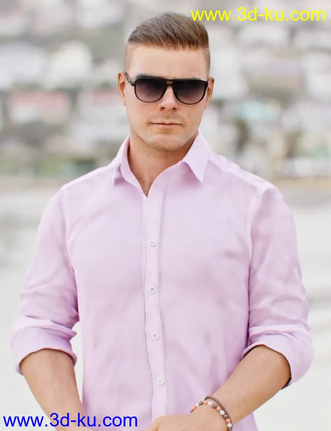 dForce MI Summer Casual Outfit for Genesis 8 and 8.1 Males模型的图片8