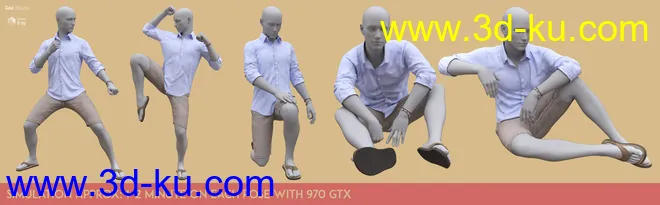 dForce MI Summer Casual Outfit for Genesis 8 and 8.1 Males模型的图片12