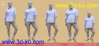 3D打印模型dForce MI Summer Casual Outfit for Genesis 8 and 8.1 Males的图片