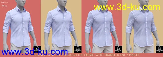 dForce MI Summer Casual Outfit for Genesis 8 and 8.1 Males模型的图片15