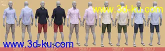 3D打印模型dForce MI Summer Casual Outfit for Genesis 8 and 8.1 Males的图片