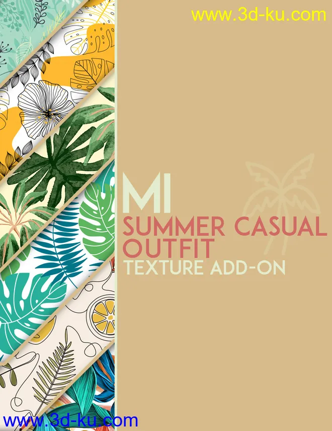 dForce MI Summer Casual Outfit Texture Add-on模型的图片1