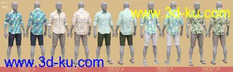 3D打印模型dForce MI Summer Casual Outfit Texture Add-on的图片