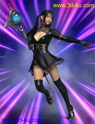 3D打印模型dForce Miki the Witch Outfit Set for Genesis 8 Females的图片