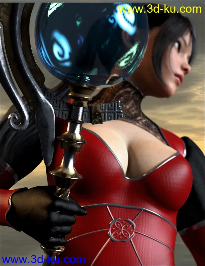 dForce Miki the Witch Outfit Set for Genesis 8 Females模型的图片6