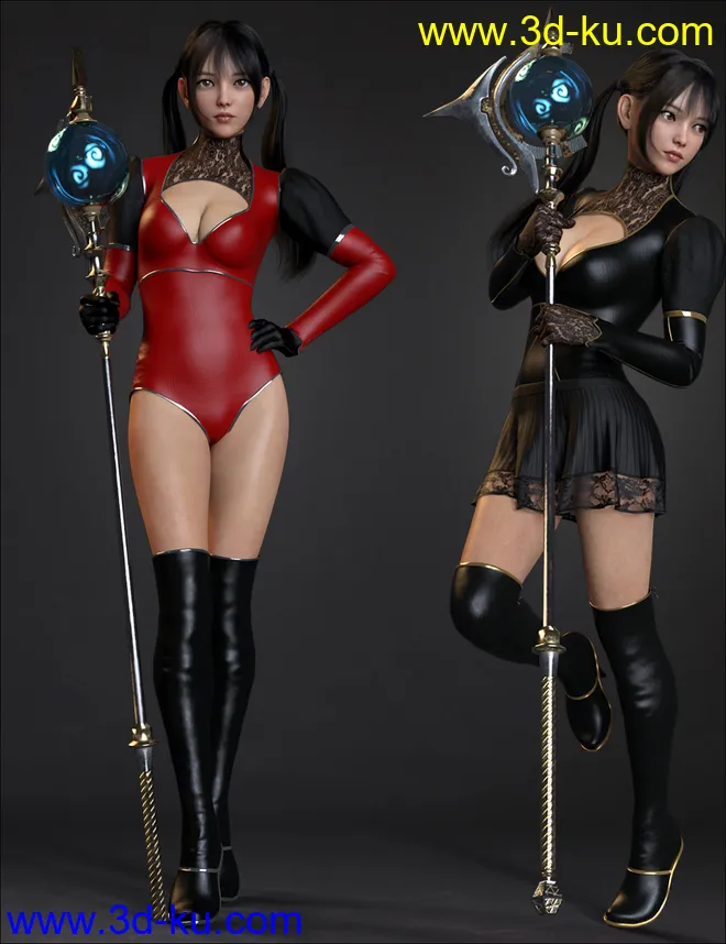 dForce Miki the Witch Outfit Set for Genesis 8 Females模型的图片7
