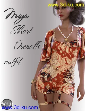 3D打印模型dForce Miya Short Overalls for Genesis 8.1 Females的图片