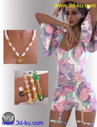 3D打印模型dForce Miya Short Overalls for Genesis 8.1 Females的图片