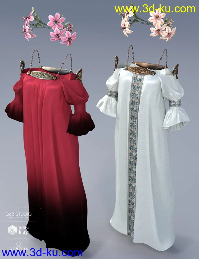 dForce Muse Dress Textures模型的图片1