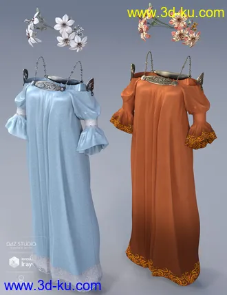 3D打印模型dForce Muse Dress Textures的图片