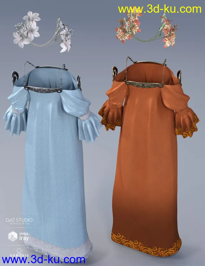 dForce Muse Dress Textures模型的图片4