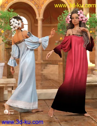 3D打印模型dForce Muse Dress Textures的图片