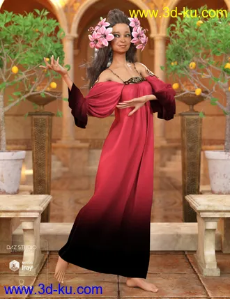 3D打印模型dForce Muse Dress Textures的图片