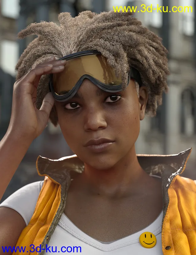 dForce Natty Undercut Hair for Genesis 8 Female(s)模型的图片1