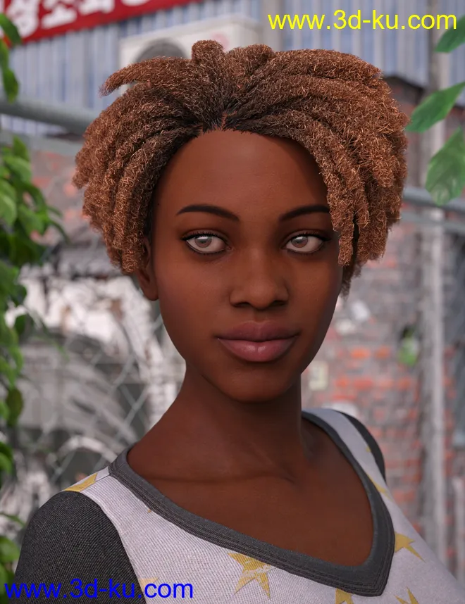 dForce Natty Undercut Hair for Genesis 8 Female(s)模型的图片2