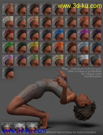 3D打印模型dForce Natty Undercut Hair for Genesis 8 Female(s)的图片