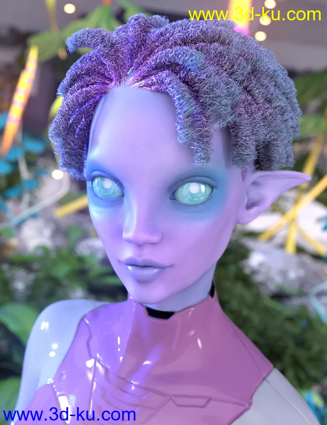 dForce Natty Undercut Hair for Genesis 8 Female(s)模型的图片10