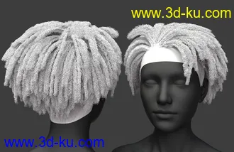 3D打印模型dForce Natty Undercut Hair for Genesis 8 Female(s)的图片