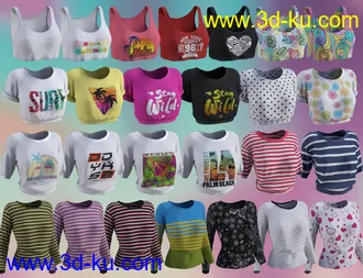 3D打印模型dForce Ninties Nostalgia Wardrobe for Genesis 8 Females的图片