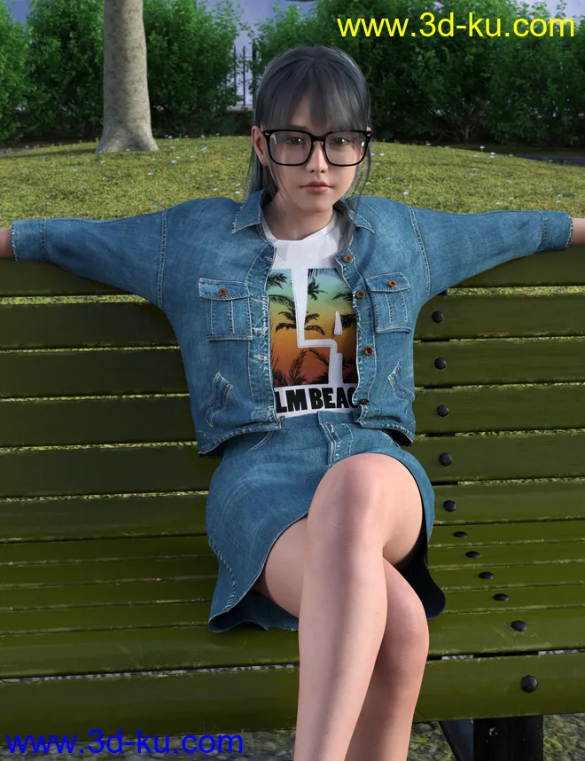 dForce Ninties Nostalgia Wardrobe for Genesis 8 Females模型的图片9