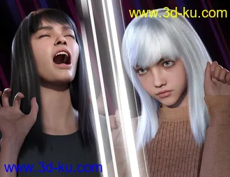 3D打印模型dForce Nirv Straight Long Hair for Genesis 8 and Genesis 8.1 Females的图片