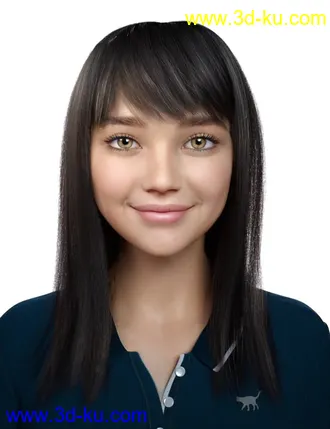 3D打印模型dForce Nirv Straight Long Hair for Genesis 8 and Genesis 8.1 Females的图片