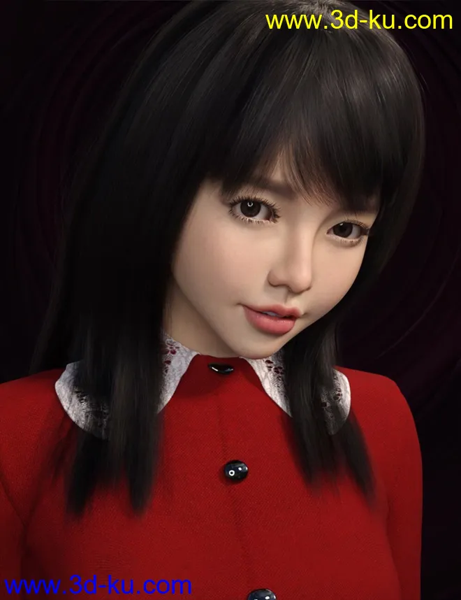 dForce Nirv Straight Long Hair for Genesis 8 and Genesis 8.1 Females模型的图片6