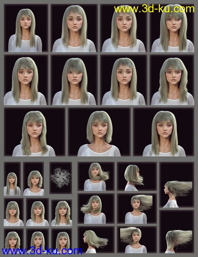 dForce Nirv Straight Long Hair for Genesis 8 and Genesis 8.1 Females模型的图片12