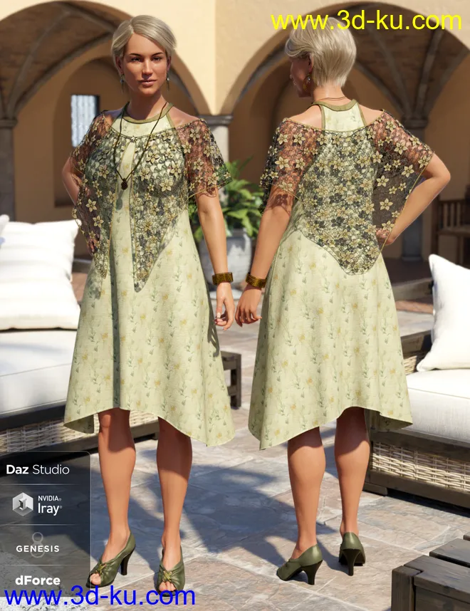 dForce Nuits D'été for Genesis 8 Female(s)模型的图片3