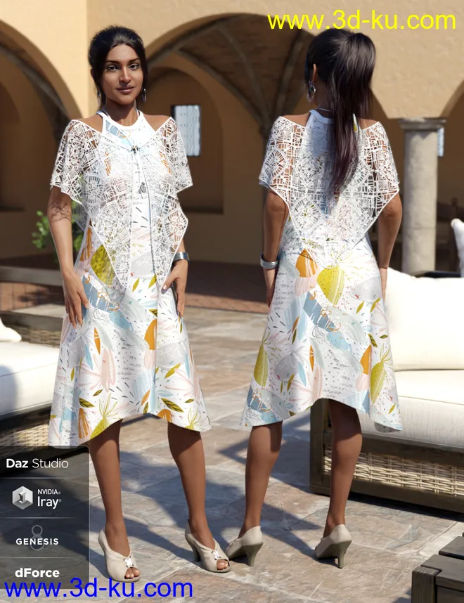 dForce Nuits D'été for Genesis 8 Female(s)模型的图片4