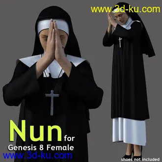 3D打印模型dForce Nun for G8 females的图片