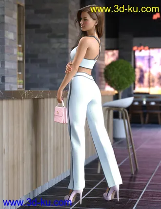 3D打印模型dForce Open Pants Outfit for Genesis 8 Females的图片