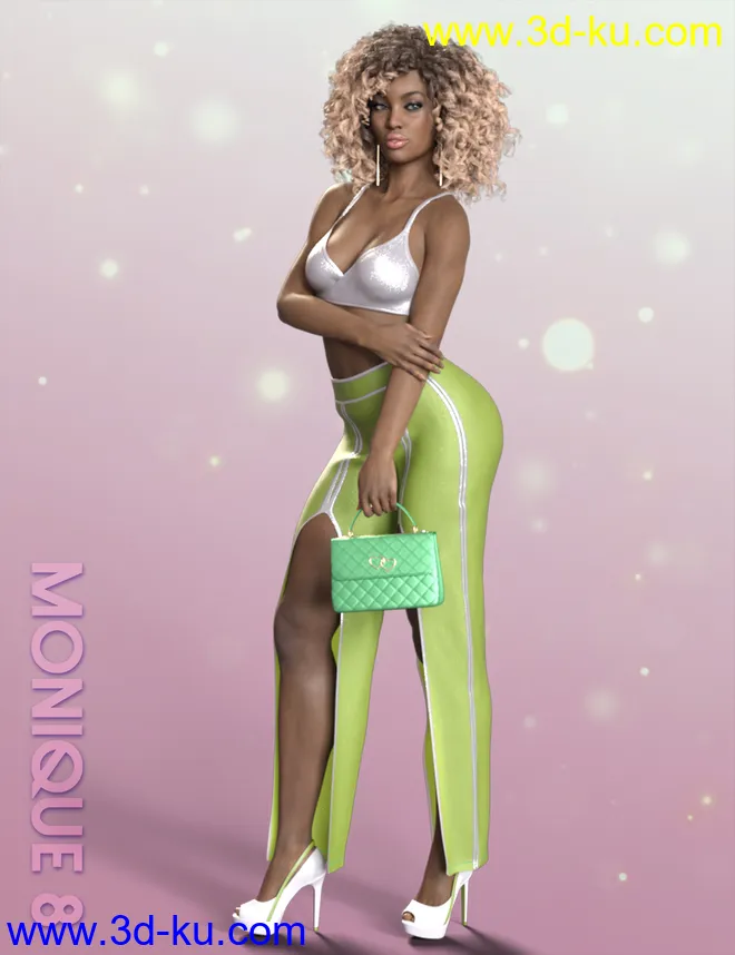 dForce Open Pants Outfit for Genesis 8 Females模型的图片7