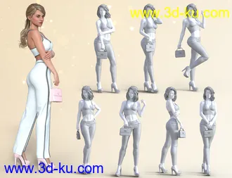 3D打印模型dForce Open Pants Outfit for Genesis 8 Females的图片