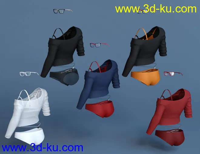 dForce Phenom Lingerie Textures模型的图片8