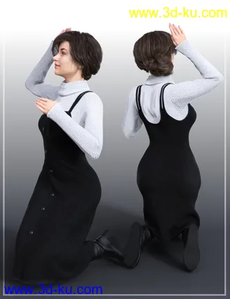3D打印模型dForce Pinafore Dress for Genesis 8 Females的图片
