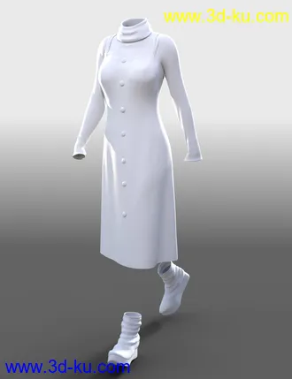 3D打印模型dForce Pinafore Dress for Genesis 8 Females的图片