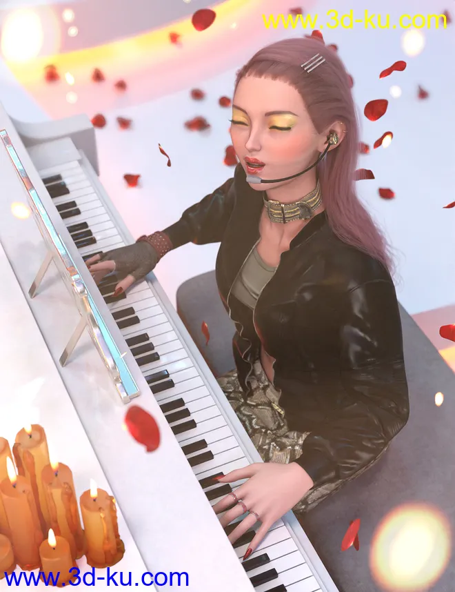 dForce Poison Love Outfit Textures模型的图片2