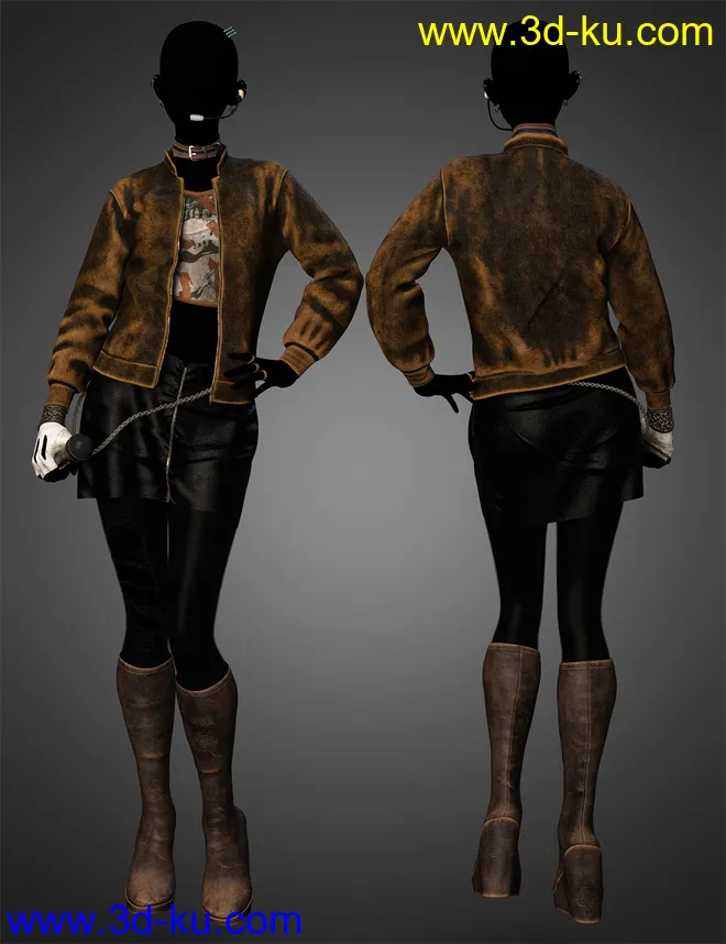 dForce Poison Love Outfit Textures模型的图片3