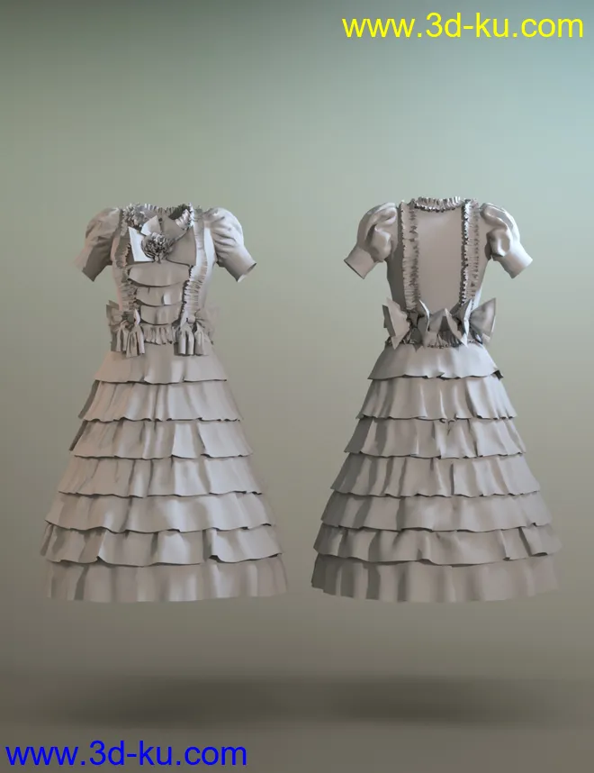 dForce Princess Dress for Genesis 8 Female(s)模型的图片6